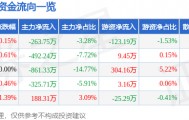 股票行情快报：亚宝药业（600351）1月9日主力资金净卖出263.75万元