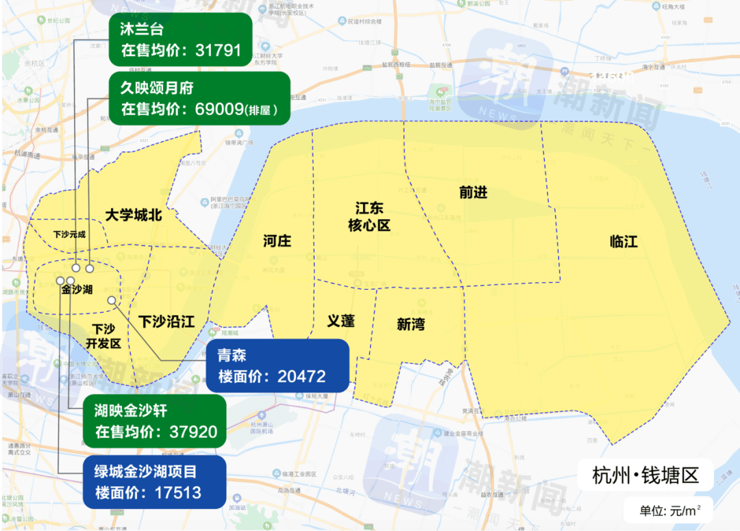 杭州最新房价地图!新房究竟是涨了还是跌了