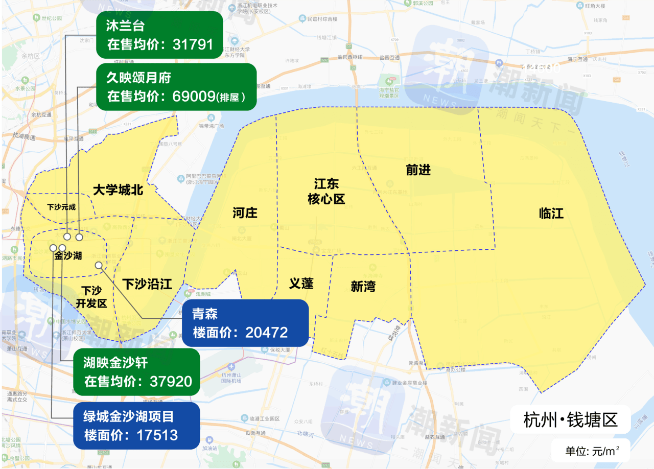 杭州最新房价地图来了,新房售价究竟是涨了还是跌了